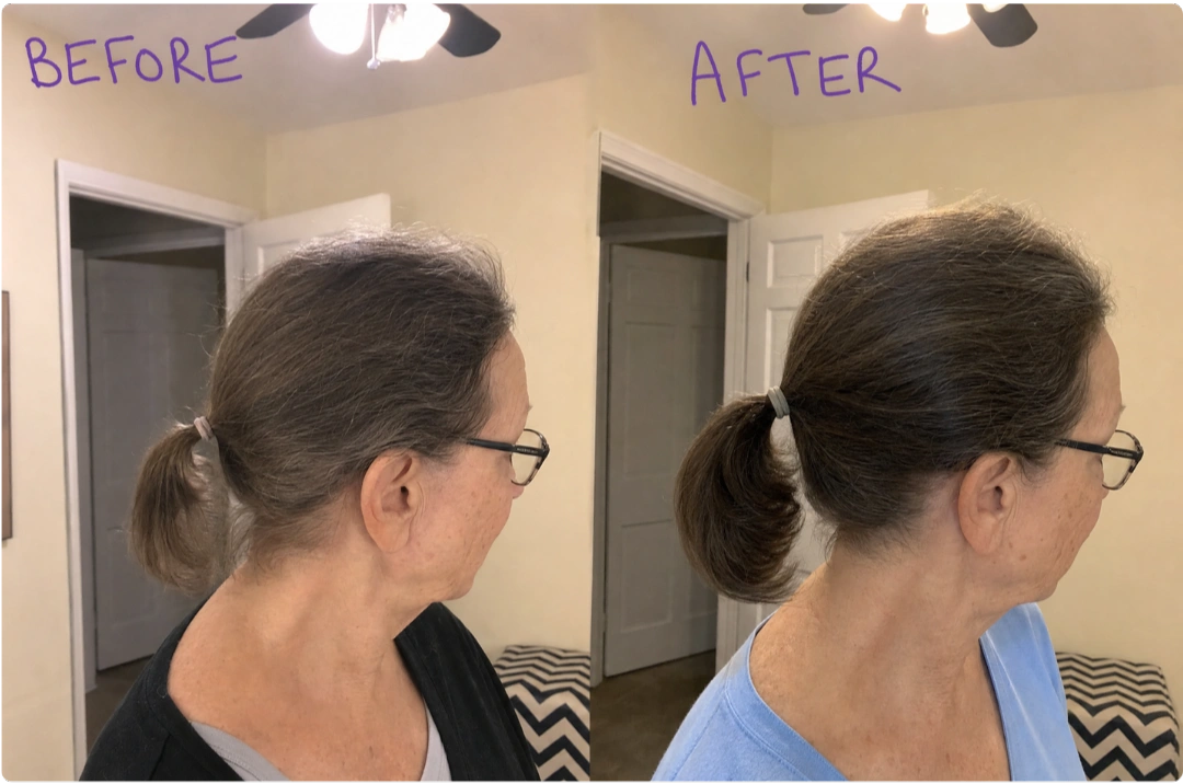 Mary's fuller ponytail