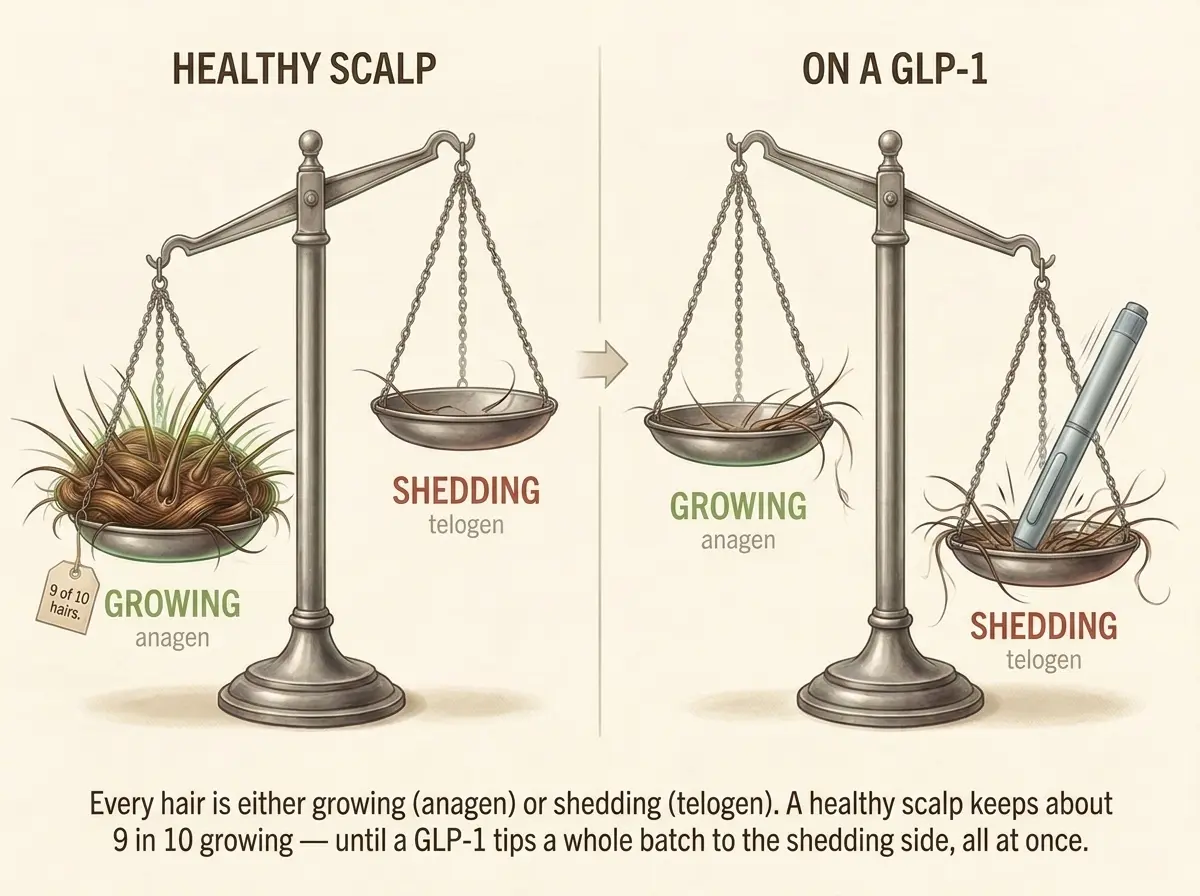 Every hair is either growing or shedding