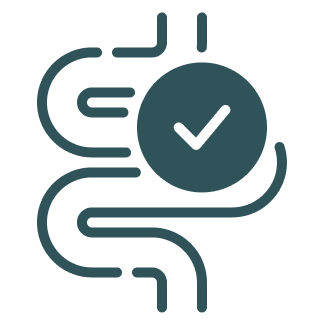 Abstract design with a checkmark inside a circle and curved lines.