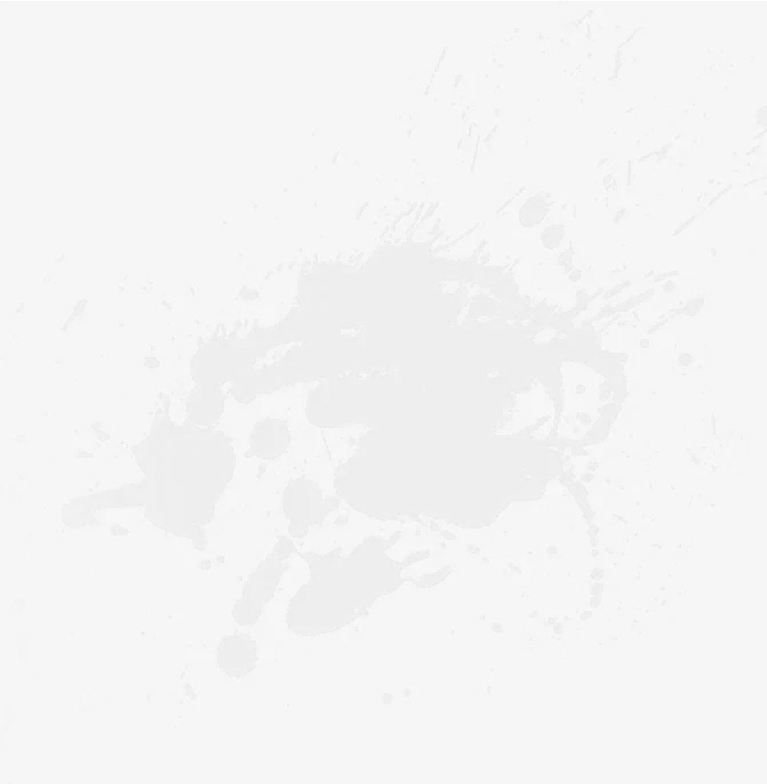 Gray paint splatter on a white background.