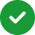A white checkmark inside a solid green circle.