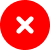 A white 'x' inside a red circle.