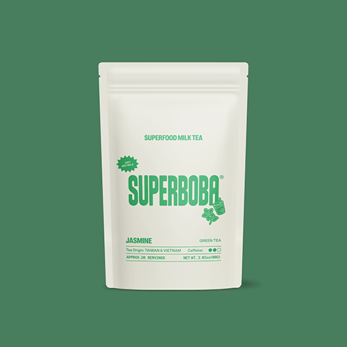 A white package labeled 'SUPERBOBA' with green text on a green background.