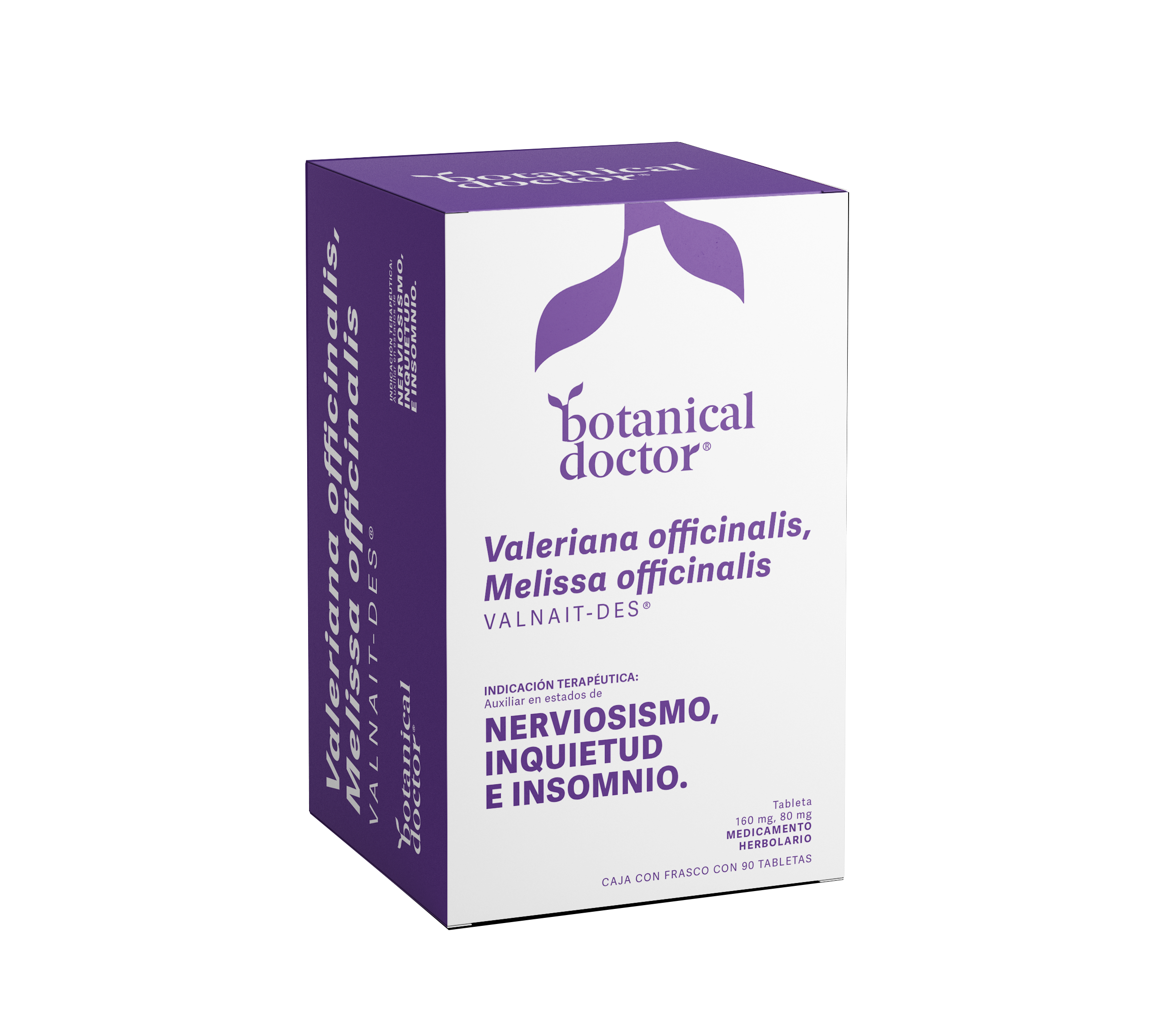 Box of herbal medicine labeled 'botanical doctor' for nervousness and insomnia.