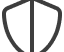 Black outline of a shield on a gray background.