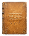A worn, leather-bound book with the title 'HISTORIA ROMANA' embossed on the front cover.