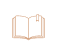 A placeholder icon of an open book with a bookmark, drawn in light brown lines.