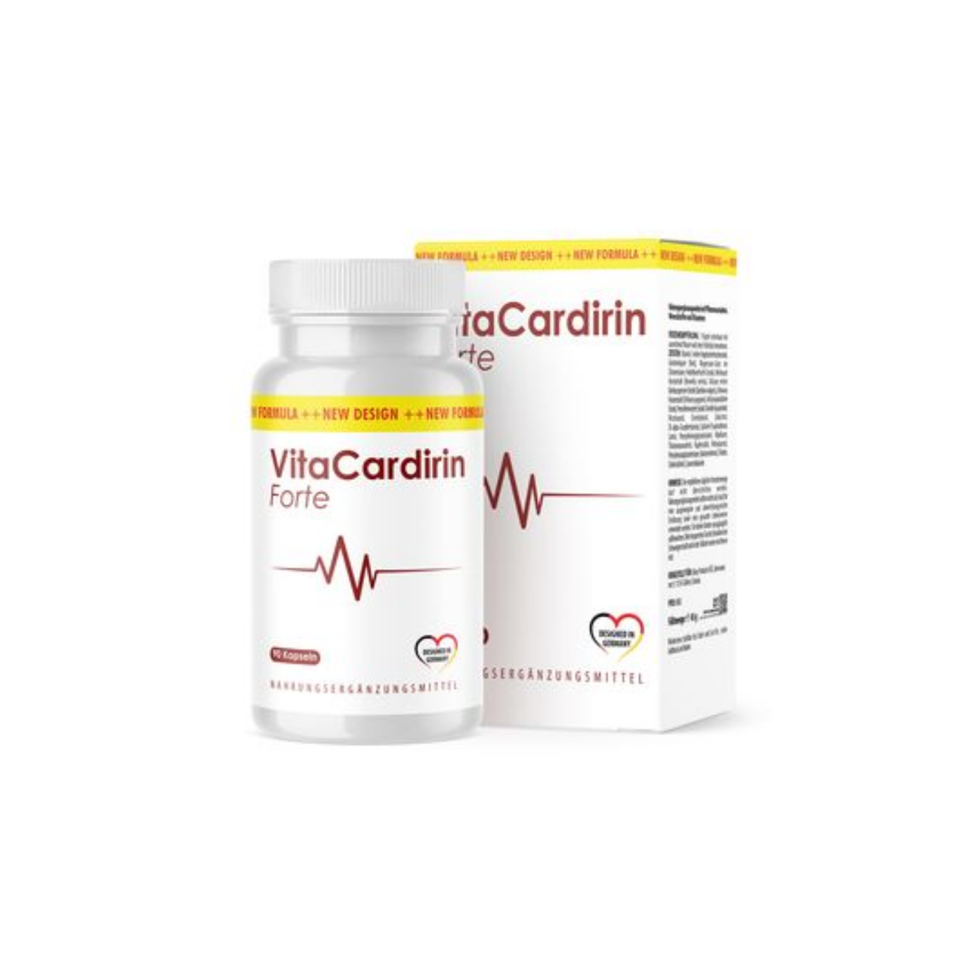 Bottle and box of VitaCardirin Forte supplement.