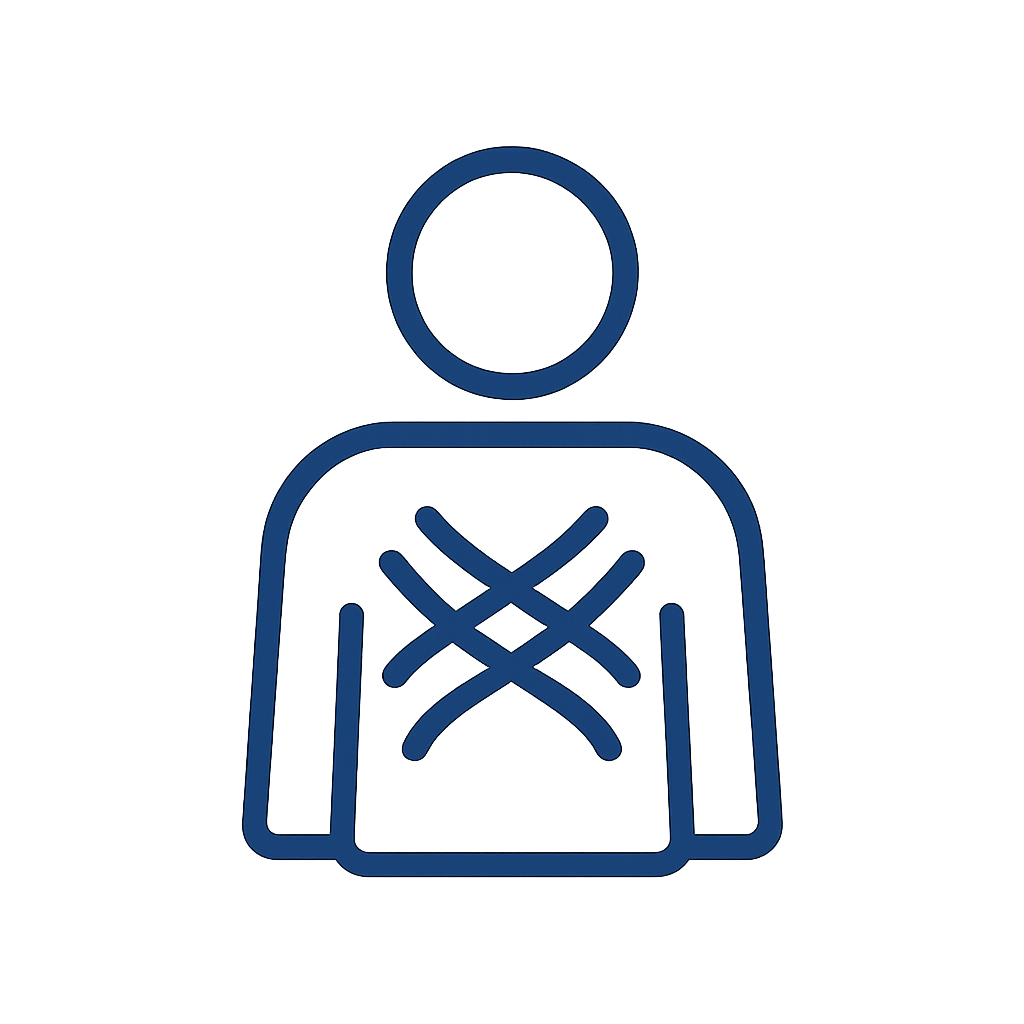 Abstract blue silhouette of a person on a dark background.