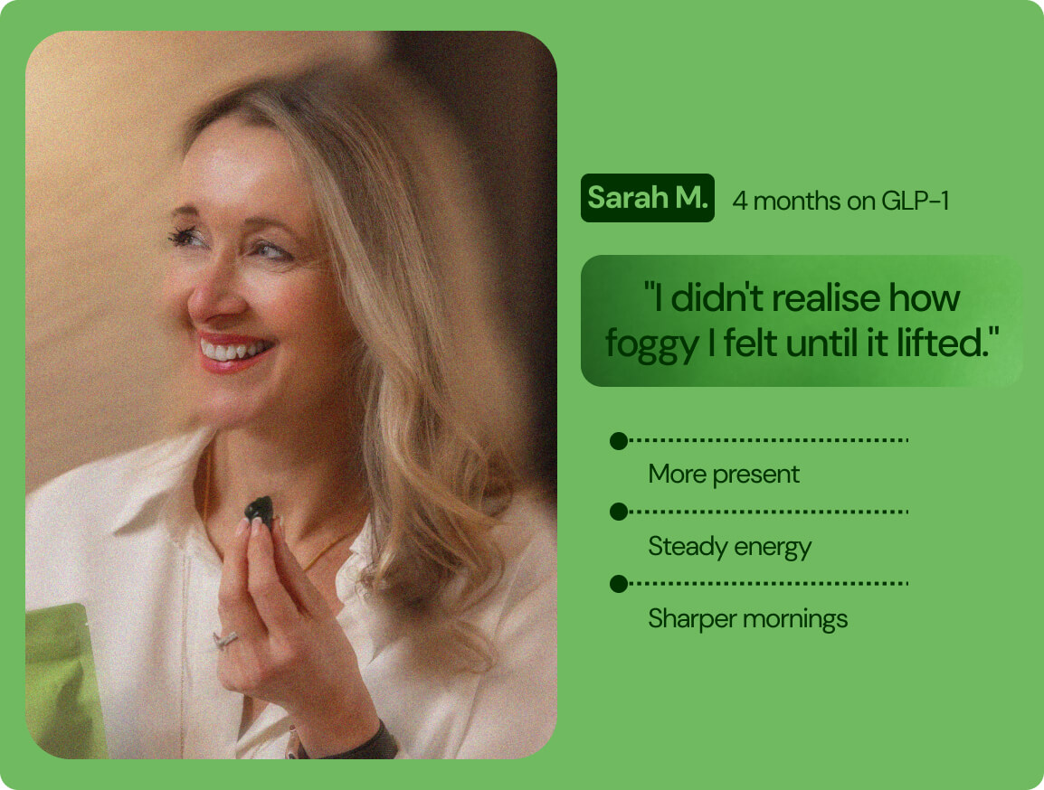 Cloud customer describing improved clarity and steady energy