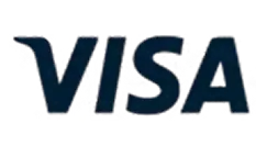 The image shows the VISA logo in dark blue letters.