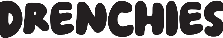 Stylized black text spelling 'DRENCHIES' on a transparent background.