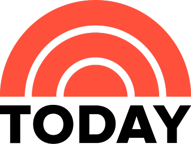 A red graphic of three concentric semi-circles or arches on a black background.