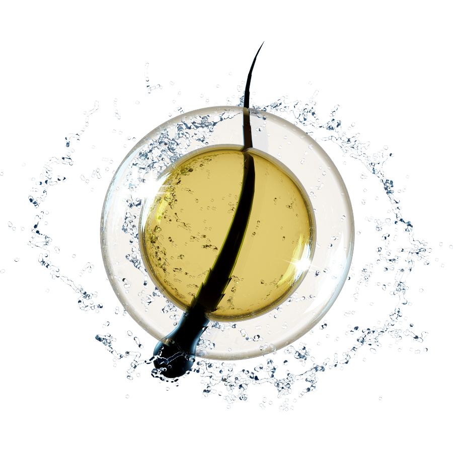 Yellow liquid in a glass with splashing water around it.