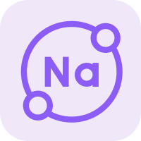 A purple icon on a light purple background with the letters 'Na' inside an atomic symbol.