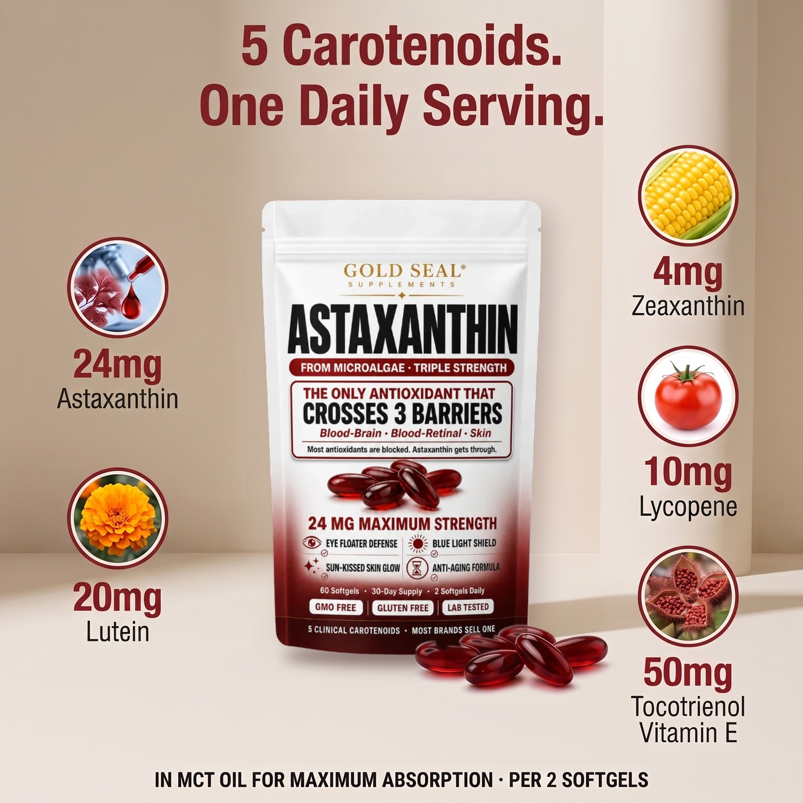 5 carotenoids per serving