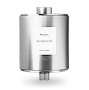 A cylindrical, silver-colored container with a white label on the front against a white background.