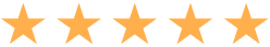 Five orange stars in a row, indicating a rating.