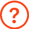 A question mark icon on a teal circular background.
