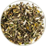 Close-up of a colorful blend of spices or herbs.