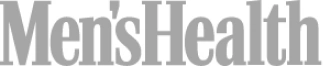 The official logo for Men's Health magazine in grey text on a white background.