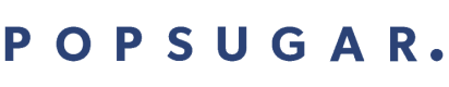 The POPSUGAR logo in blue capital letters on a white background.