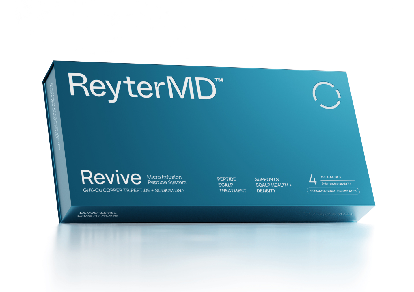 A ReyterMD (RCM) Serum Vial with a micro-needle applicator cap, against a plain white background.