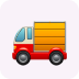 Emoji of a red and yellow delivery truck.