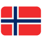 An icon of the flag of Norway, which is red with a blue Scandinavian cross outlined in white.