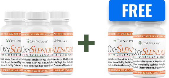 Four OxySlender bottles plus two free OxySlender bottles.