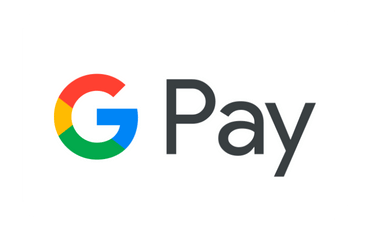 Google Pay logo with 'G' in multicolor and 'Pay' in black.