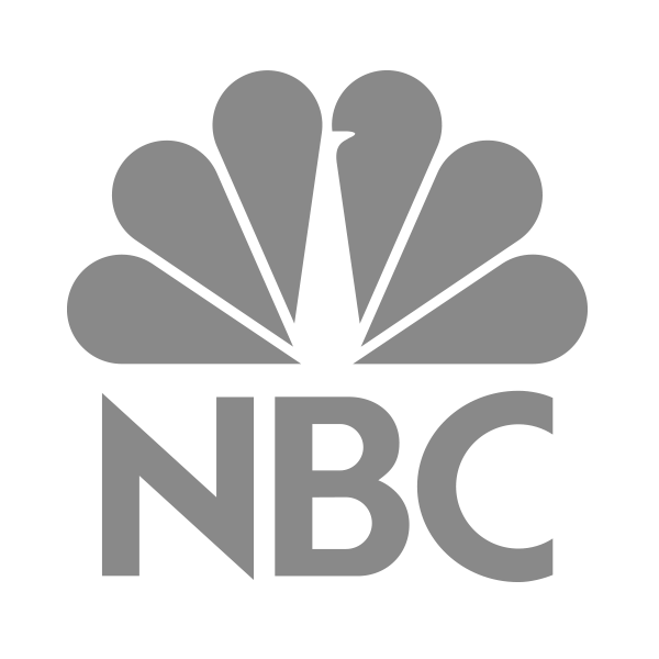 Gray NBC logo with a peacock design above the letters.