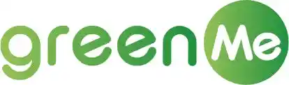 Logo with the text 'green Me' in green letters.