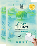 Eco-friendly laundry detergent packaging with a tree illustration and 'Gratis' label.
