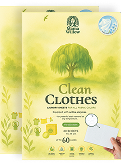 Eco-friendly laundry detergent packaging with a tree illustration and 'Gratis' label.