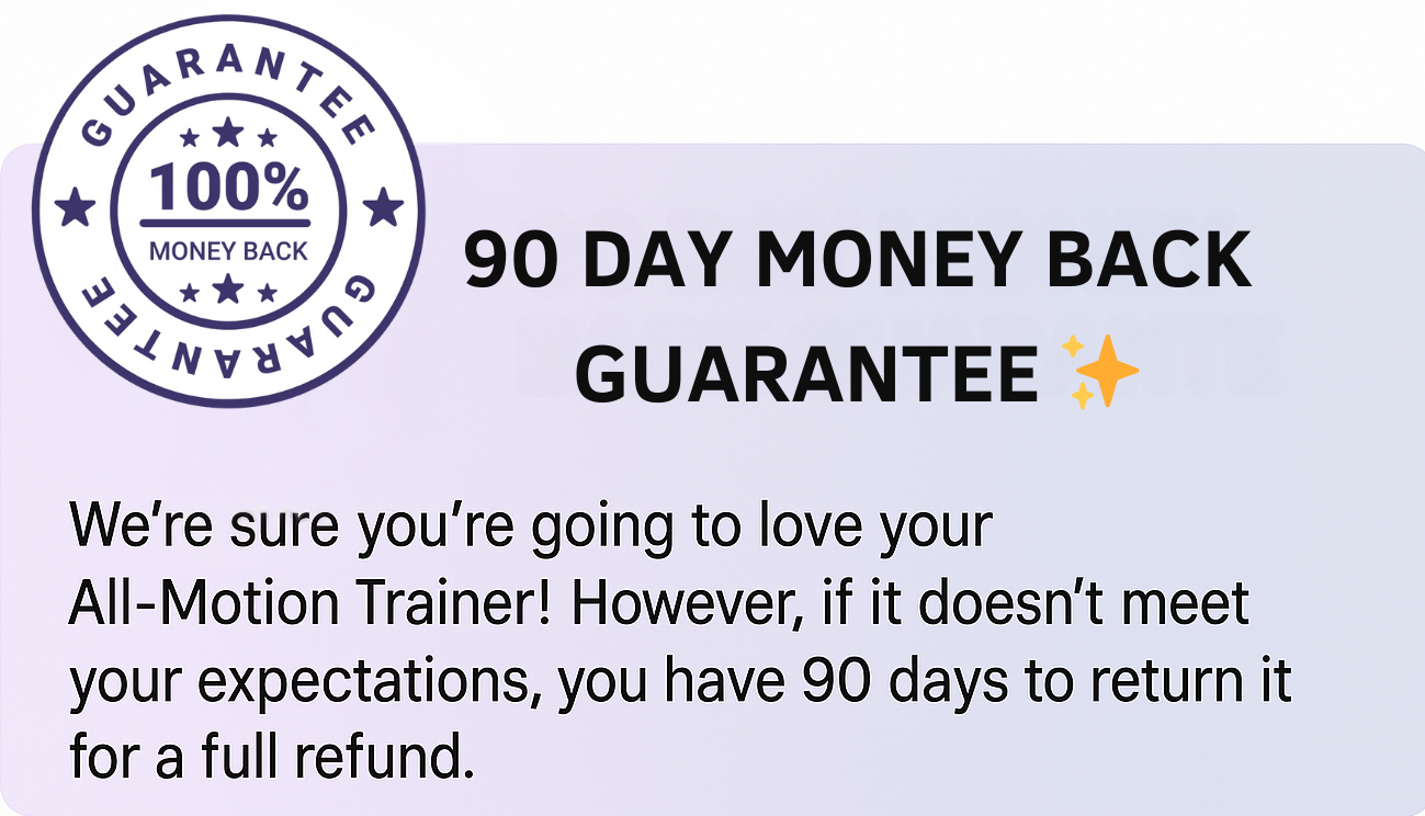 Text about a 90-day money back guarantee with a seal of assurance.
