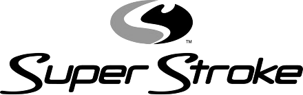 The Super Stroke logo, featuring a stylized S symbol above the text 'Super Stroke' in black and grey.