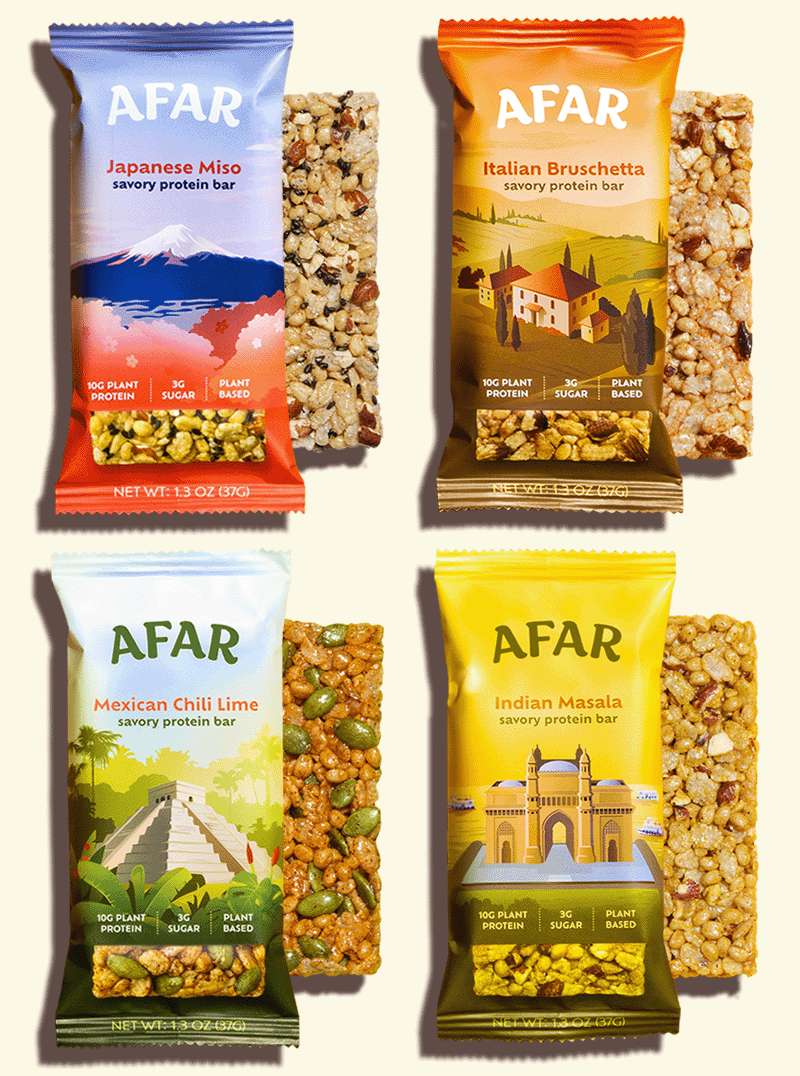 Afar Jetsetter Pack savory protein bars