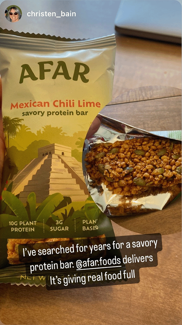 Afar bar on desk