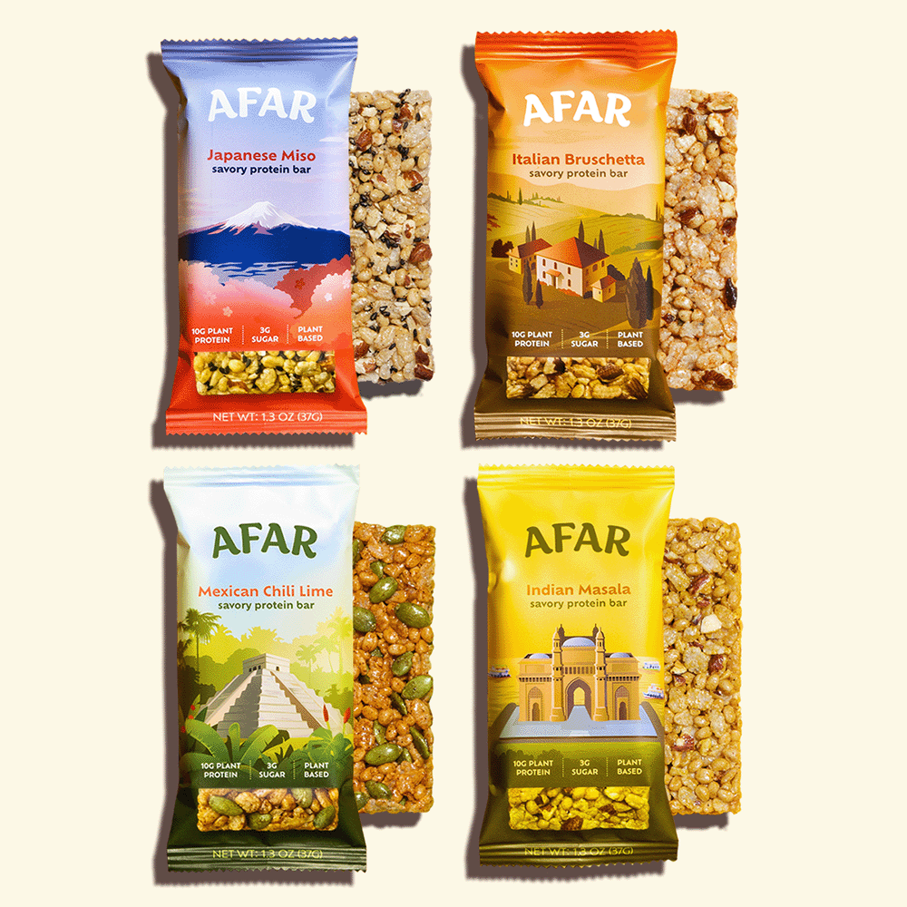 Afar Jetsetter Pack savory protein bars