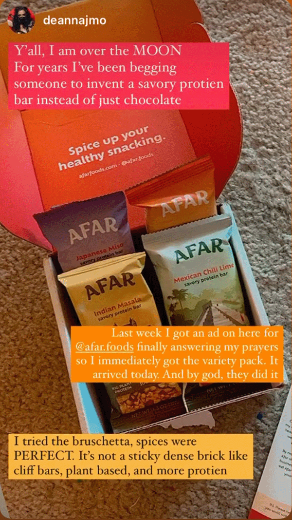 Afar bars in box