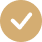 A tan circular icon with a white checkmark in the center.