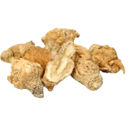 Several pieces of dried, textured plant material on a white background.