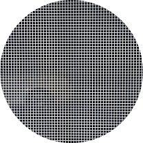 Circular grid pattern with a blurred background.