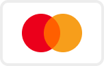 Mastercard logo with overlapping red and orange circles.