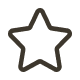 Outline of a star icon in black on a white background.