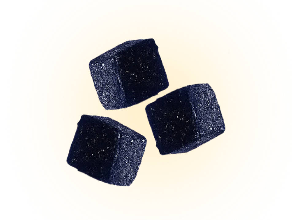 Three dark, textured cubes floating against a light background.