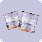 A low-resolution icon of two small, purple and white packets.