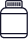 A dark, pixelated icon of a jar or container.