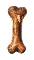 A low-resolution, pixelated image of an old, weathered bone standing vertically on a white background.